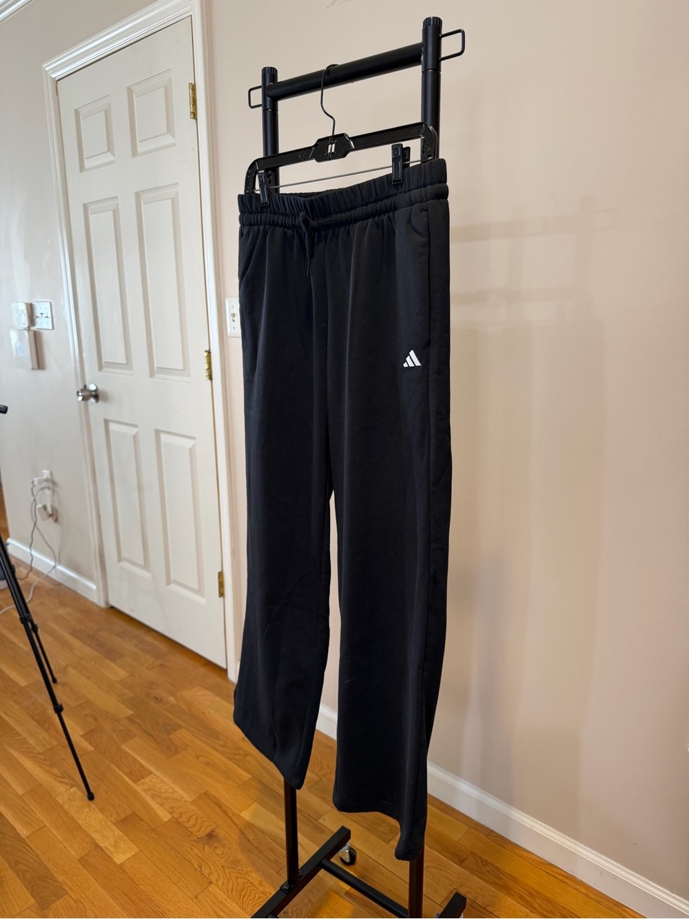 Adidas Women’s Black Track Pants with White Logo
